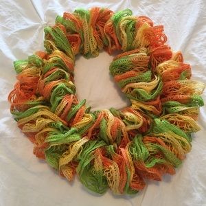 Handmade crocheted scrunchie scarf